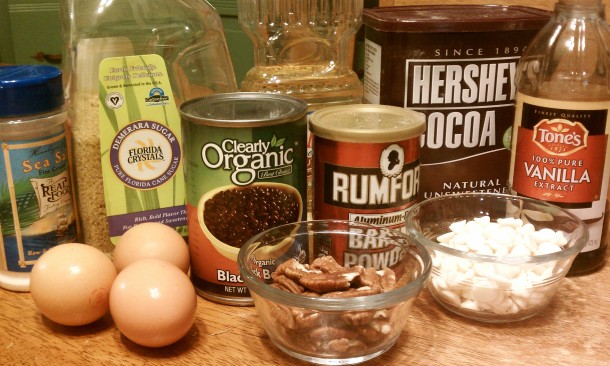 Black Bean Brownie Ingredients